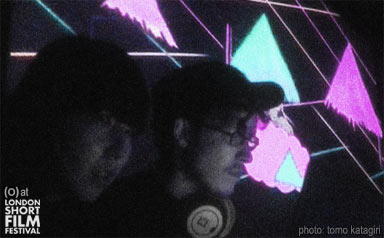 max hattler and noriko okaku premiering (O) at the london short film festival, 2010